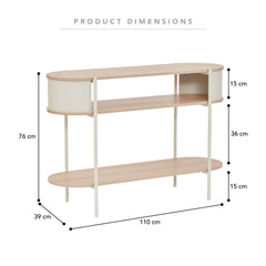 Boston Console Table Cream (110cm)