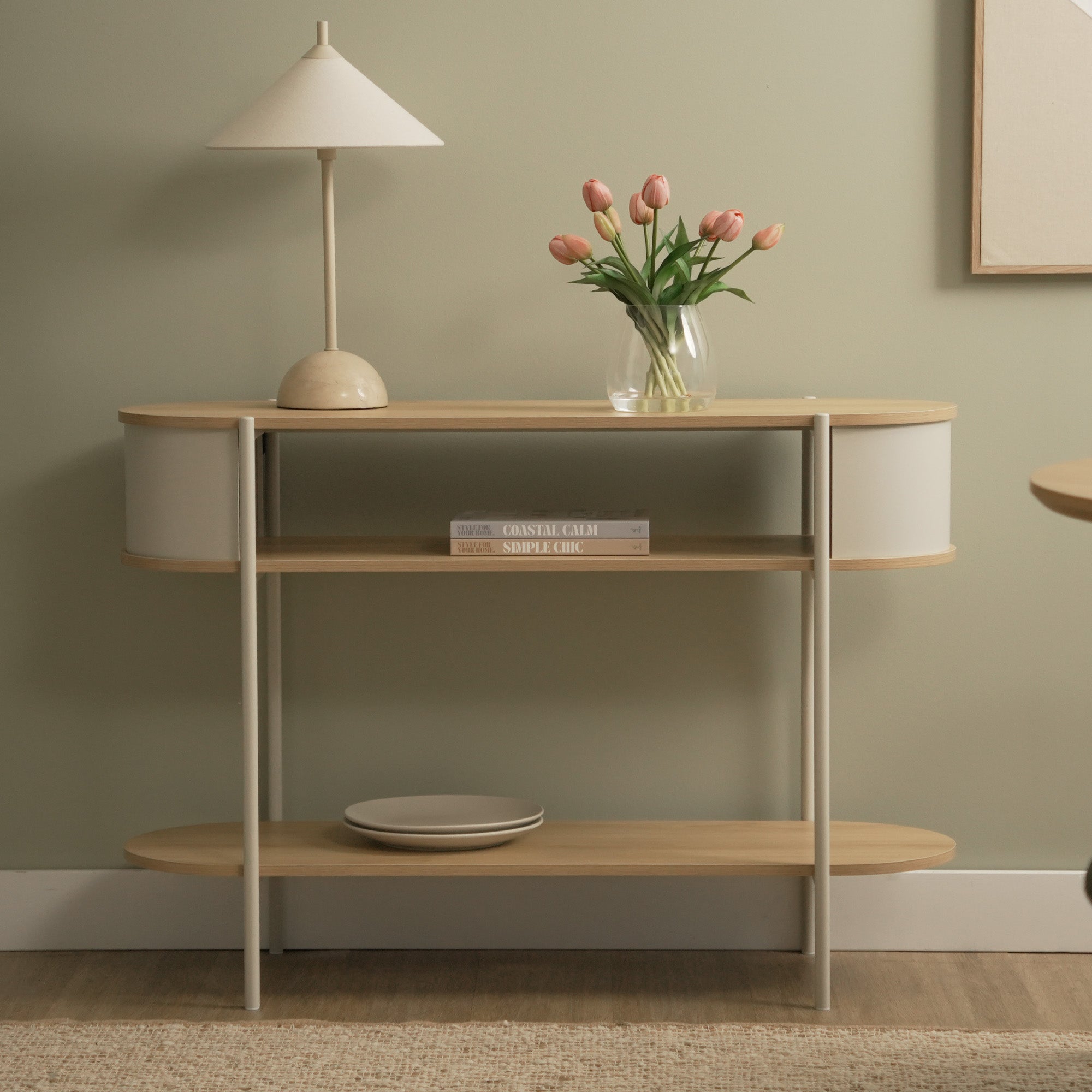 Boston Console Table Cream (110cm)