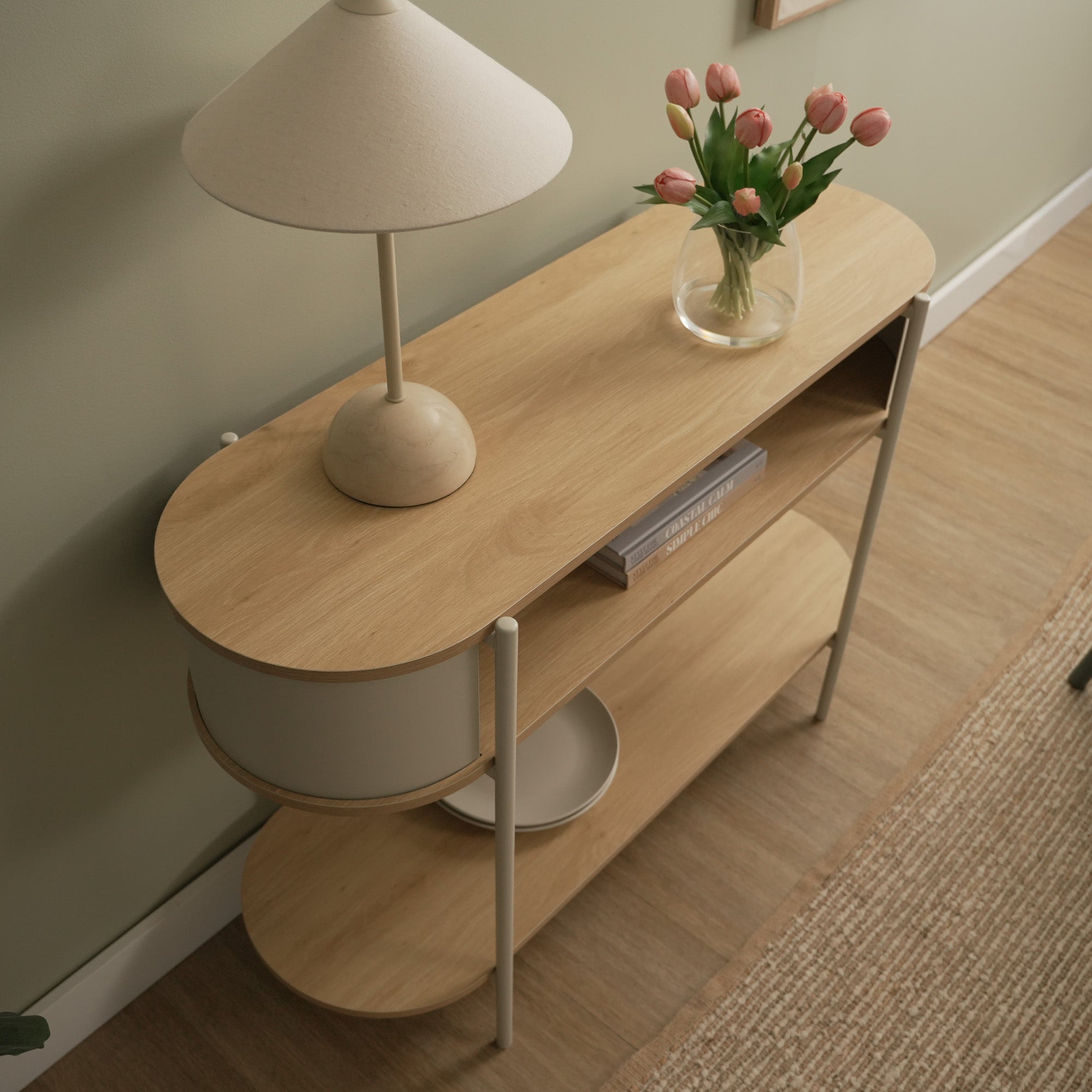 Boston Console Table Cream (110cm)