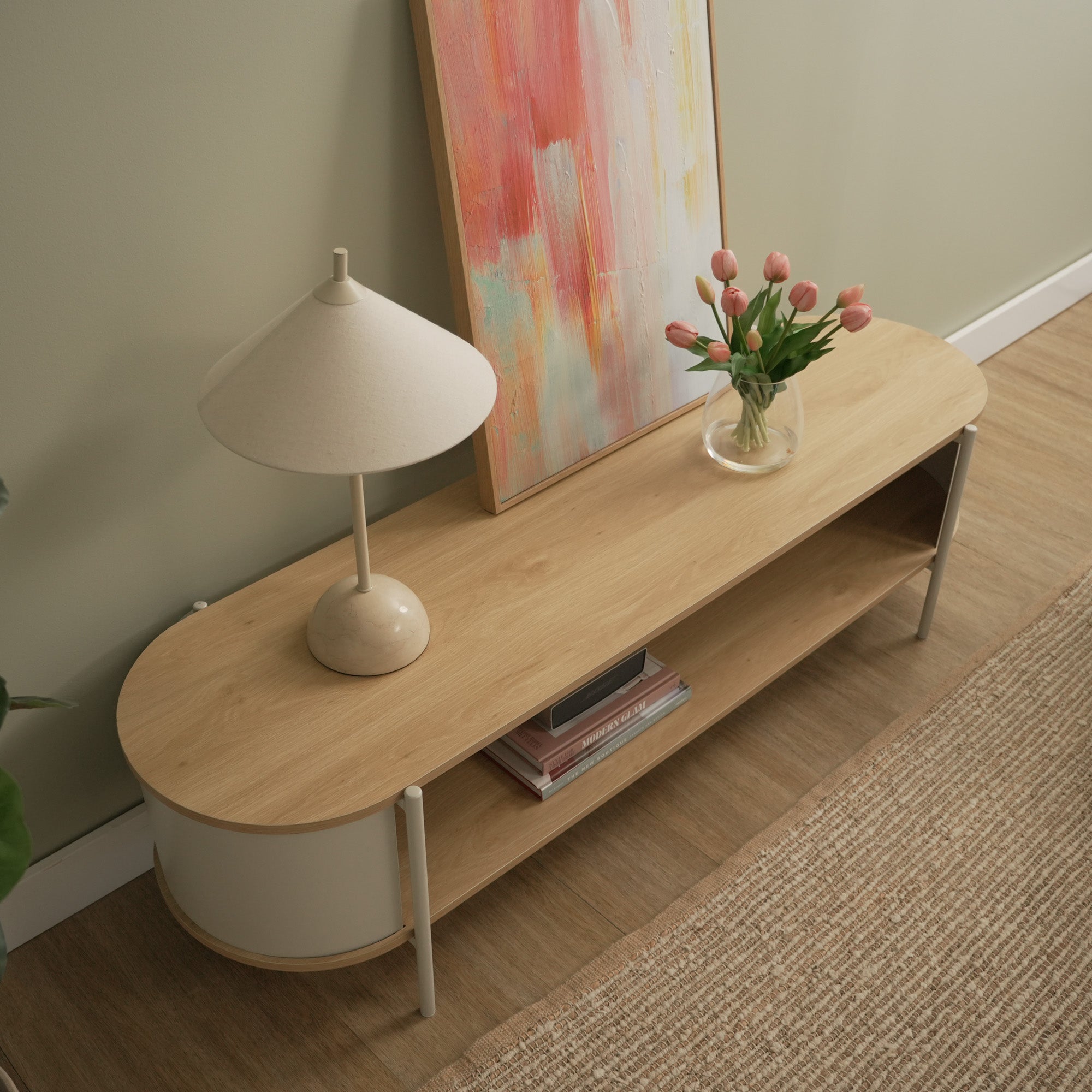 Boston Entertainment Unit Cream (150cm)
