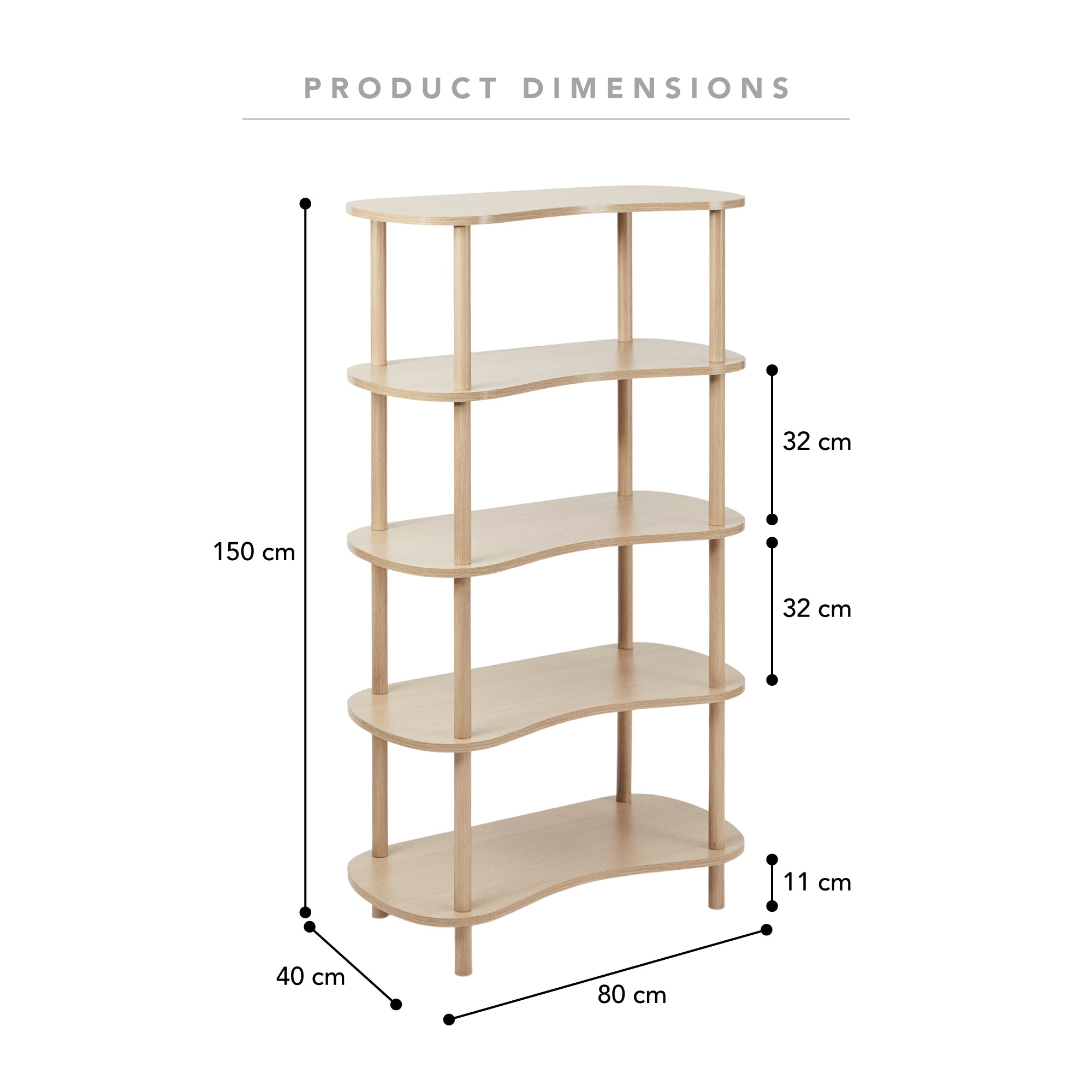 Cairo Organic 5-tier Shelving