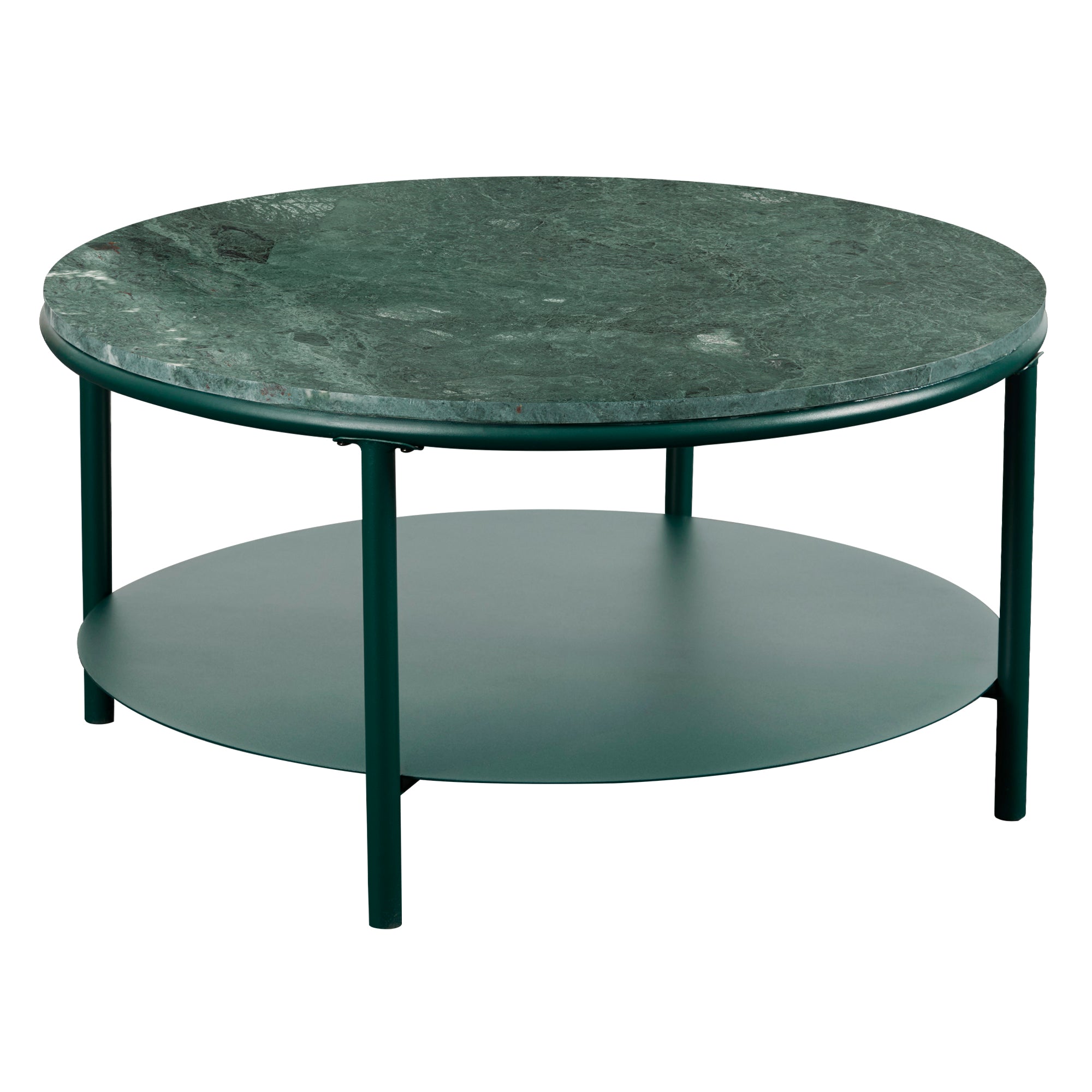 Fernando Marble and Metal Coffee Table Green