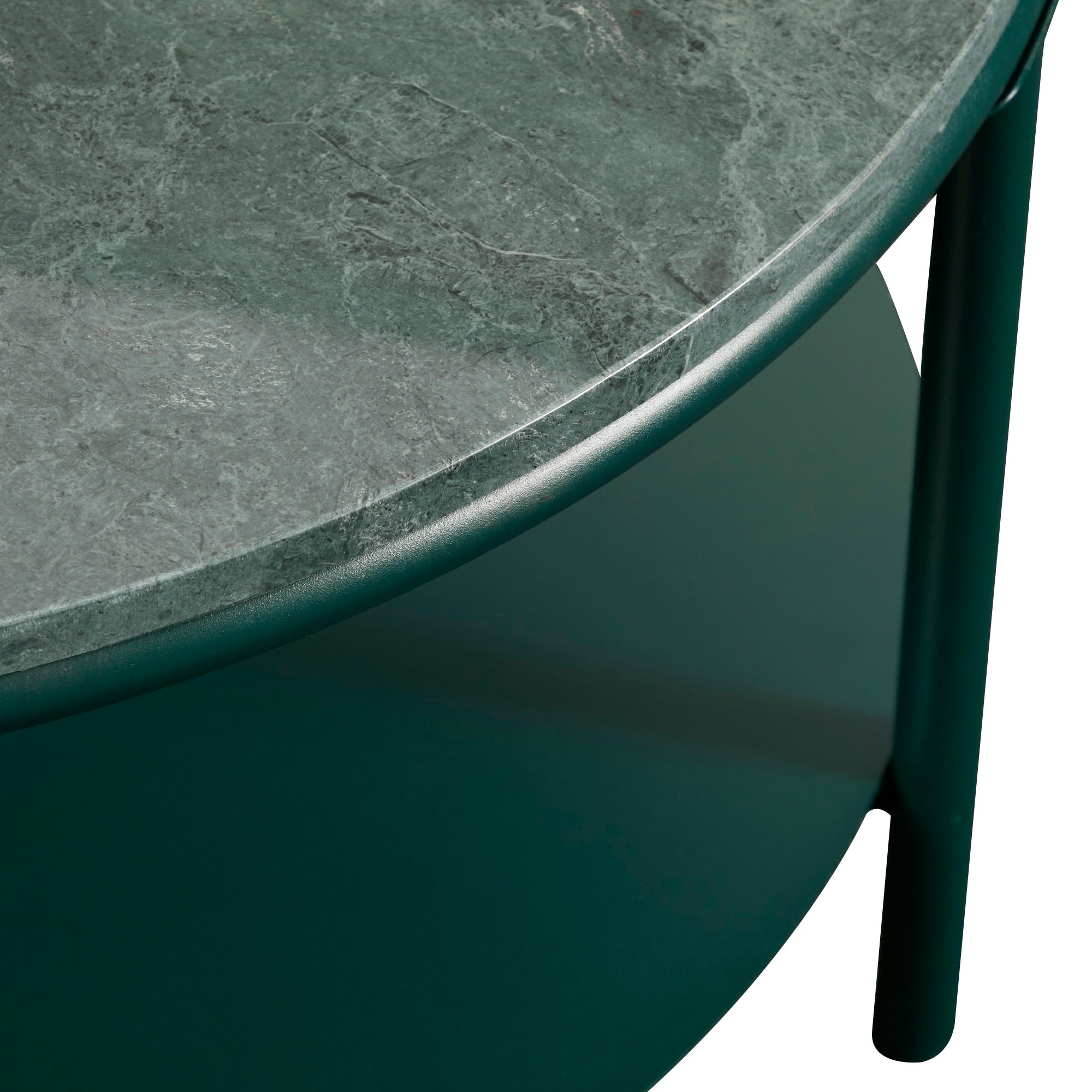 Fernando Marble and Metal Coffee Table Green