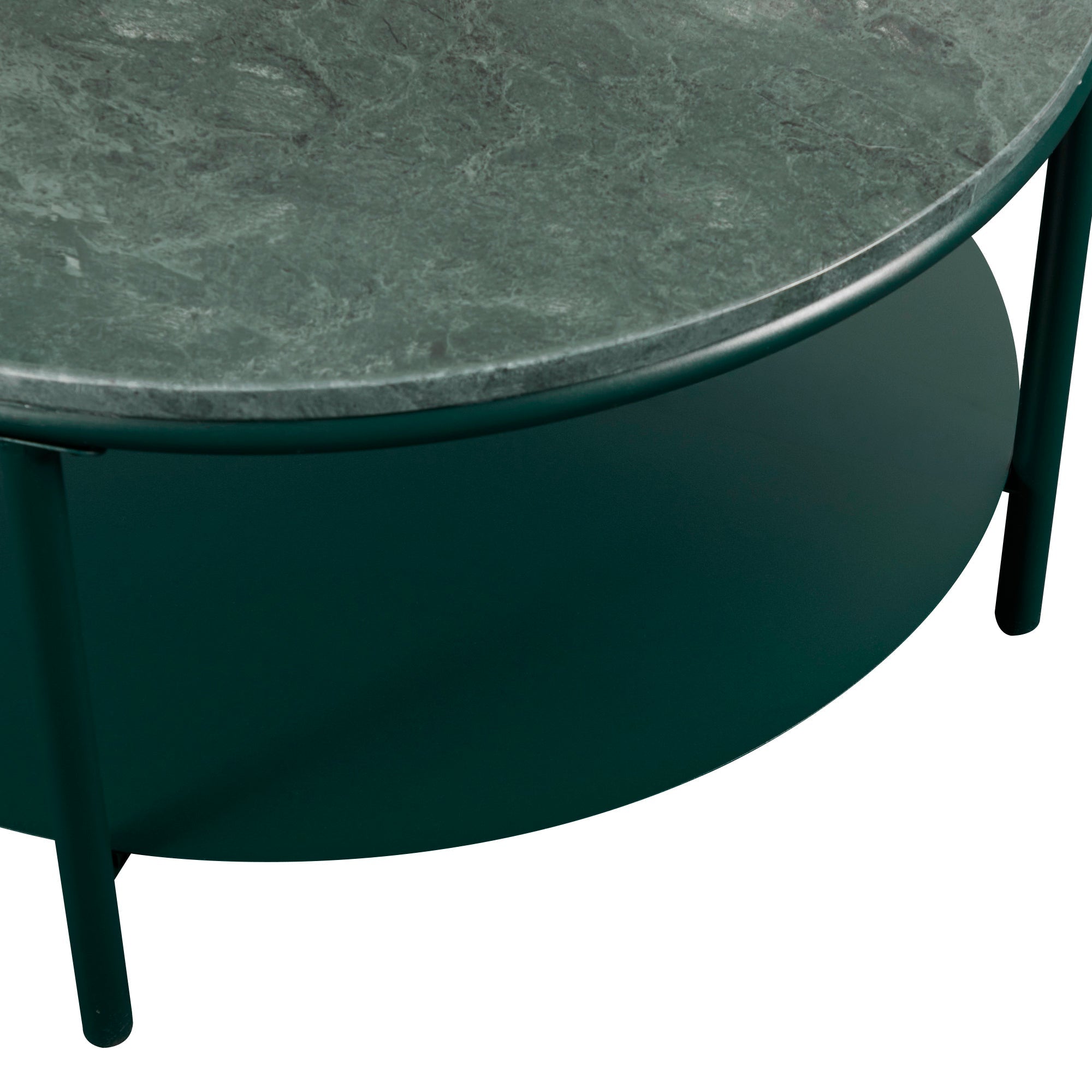 Fernando Marble and Metal Coffee Table Green