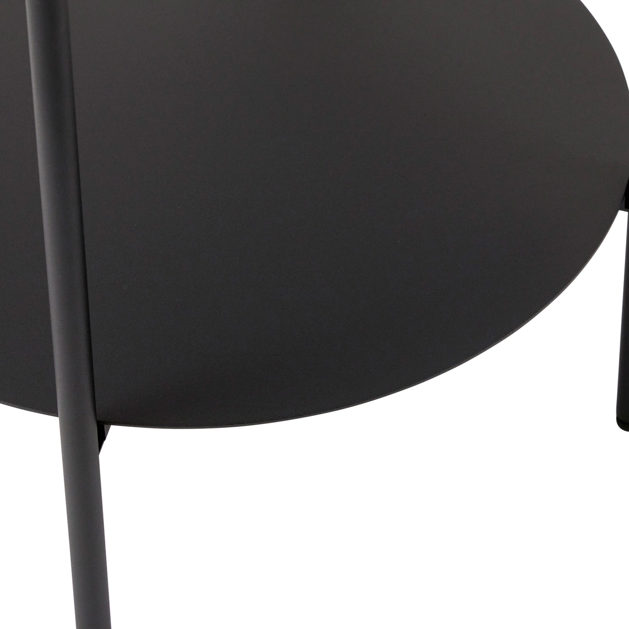 Fernando Marble and Metal Side Table Black