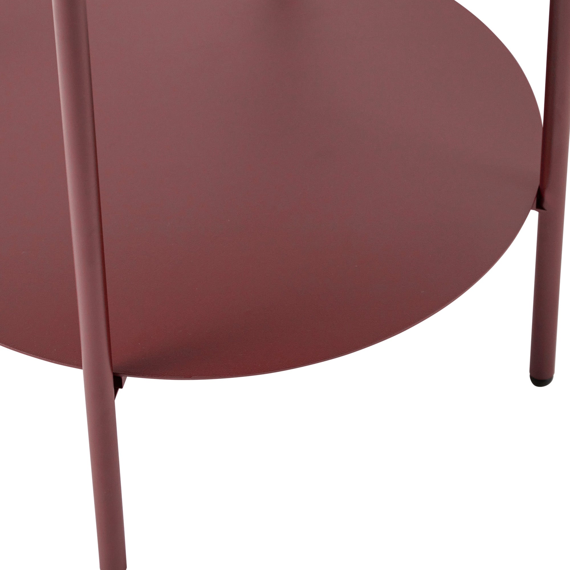 Fernando Marble and Metal Side Table Red
