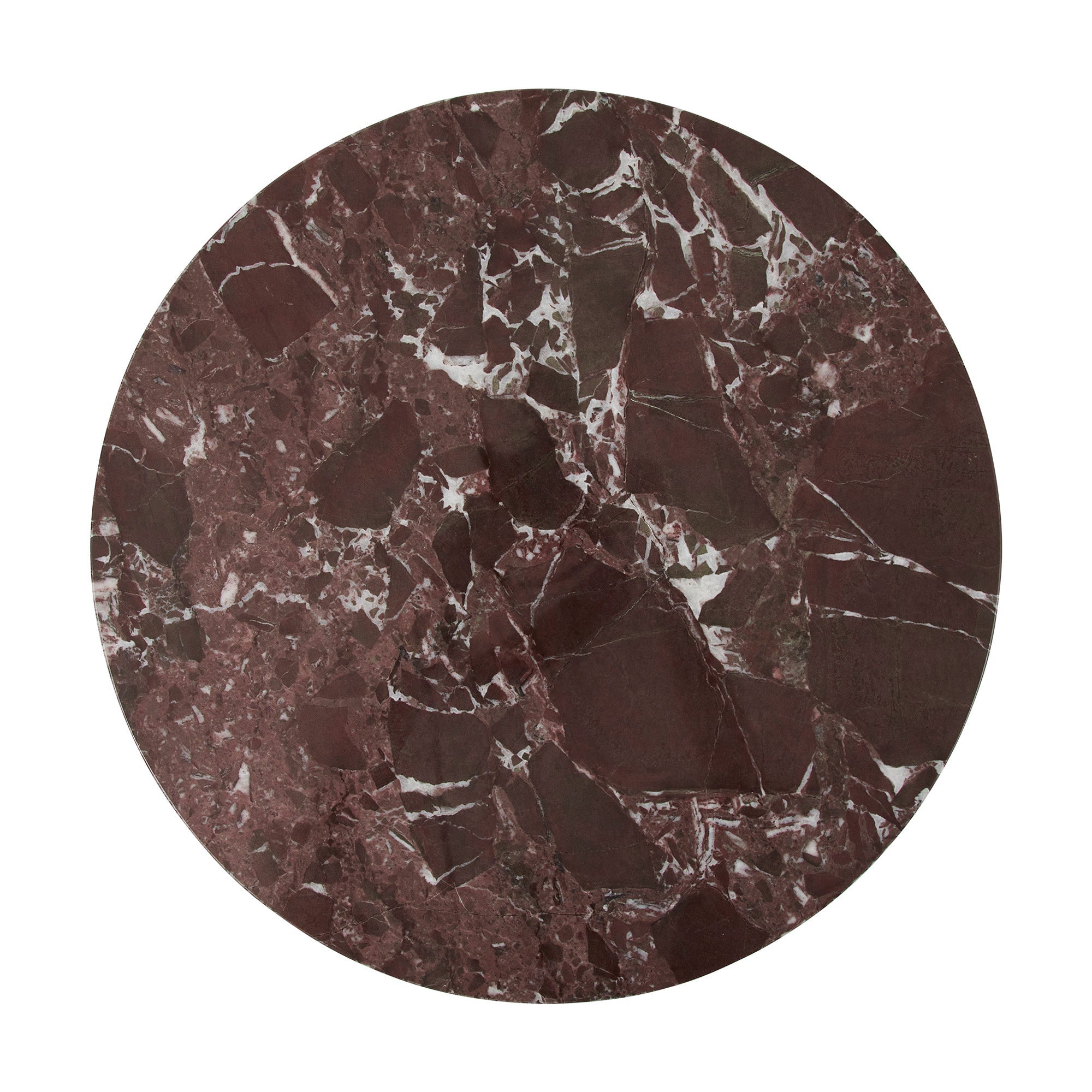 Fernando Marble and Metal Side Table Red