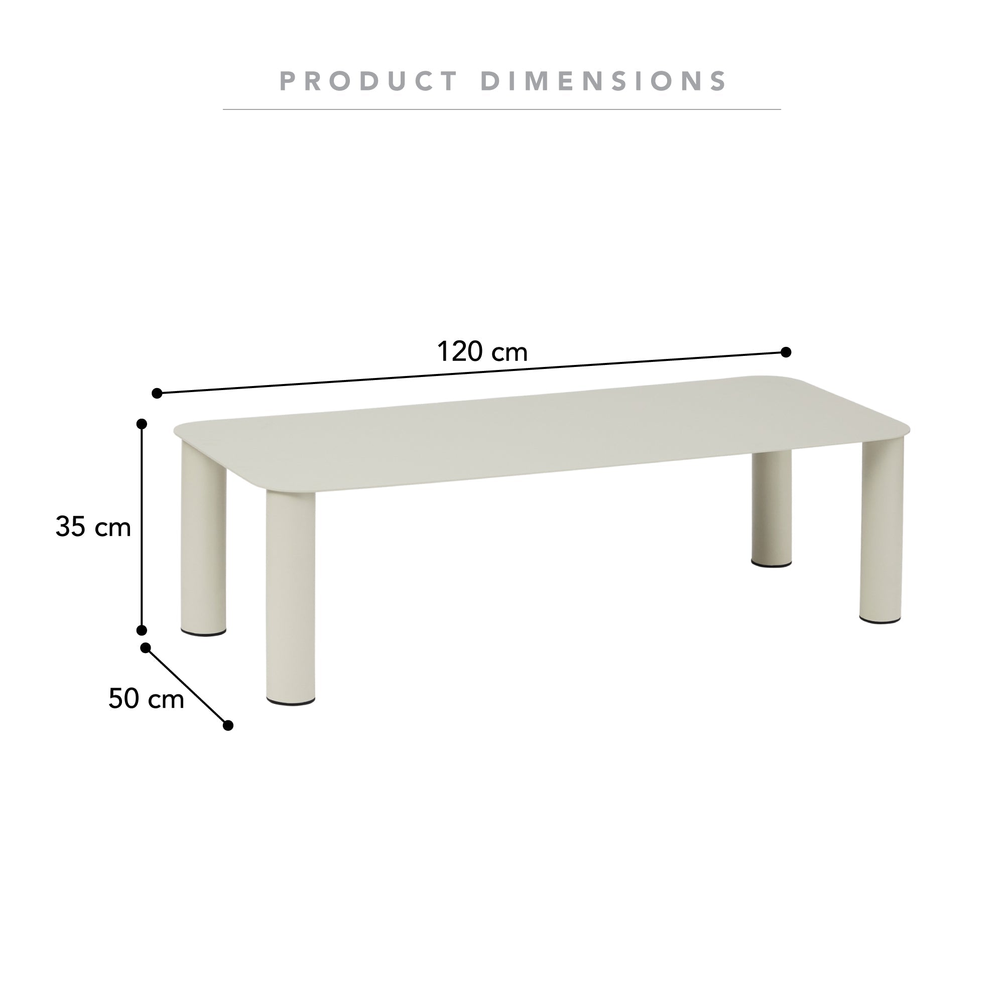 Maison Metal Coffee Table Birch
