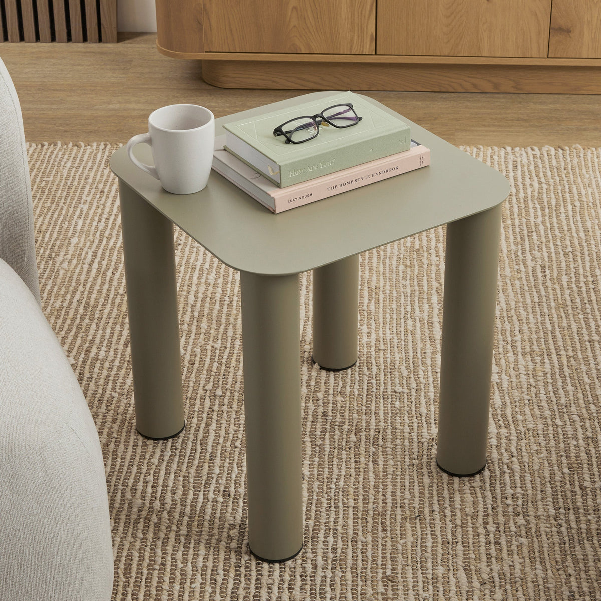 Maison Metal Square Side Table Olive
