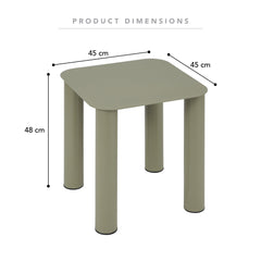 Maison Metal Square Side Table Olive