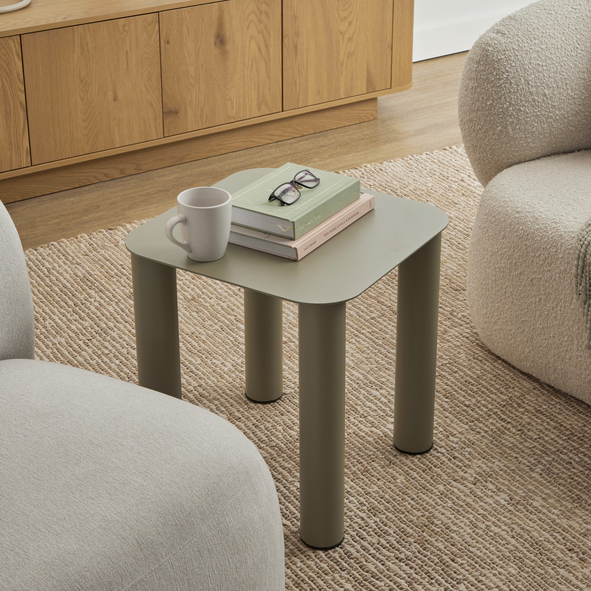 Maison Metal Square Side Table Olive