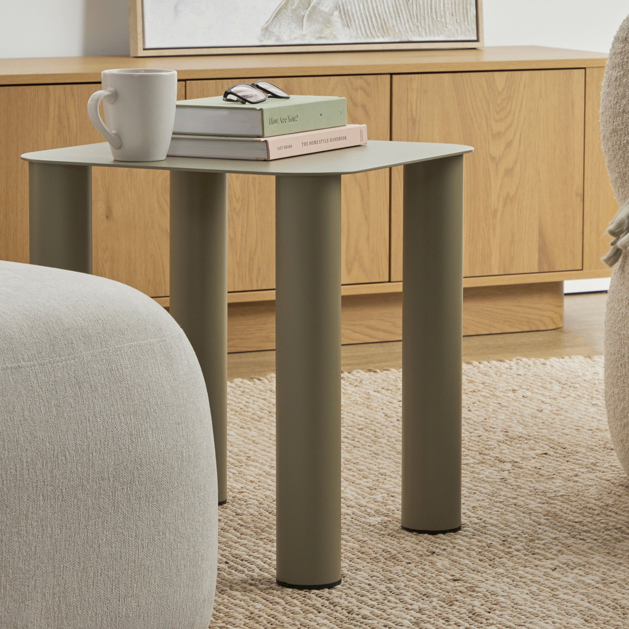Maison Metal Square Side Table Olive