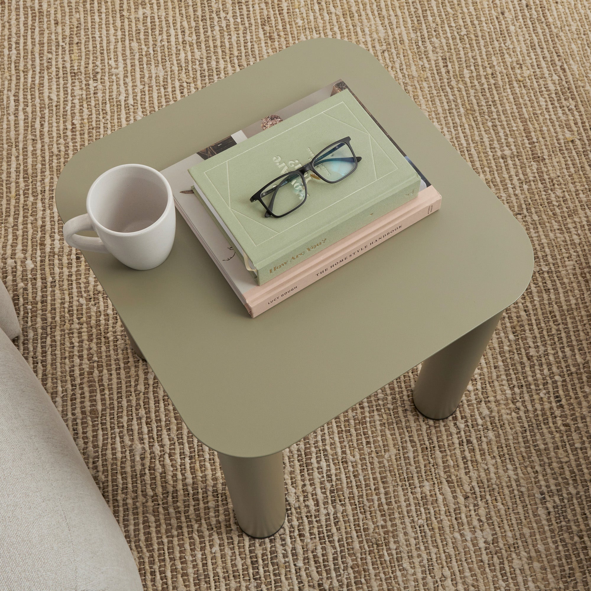 Maison Metal Square Side Table Olive