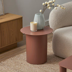 Maison Metal Round Side Table Mocha