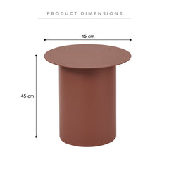 Maison Metal Round Side Table Mocha