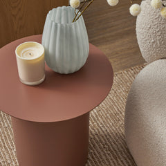 Maison Metal Round Side Table Mocha