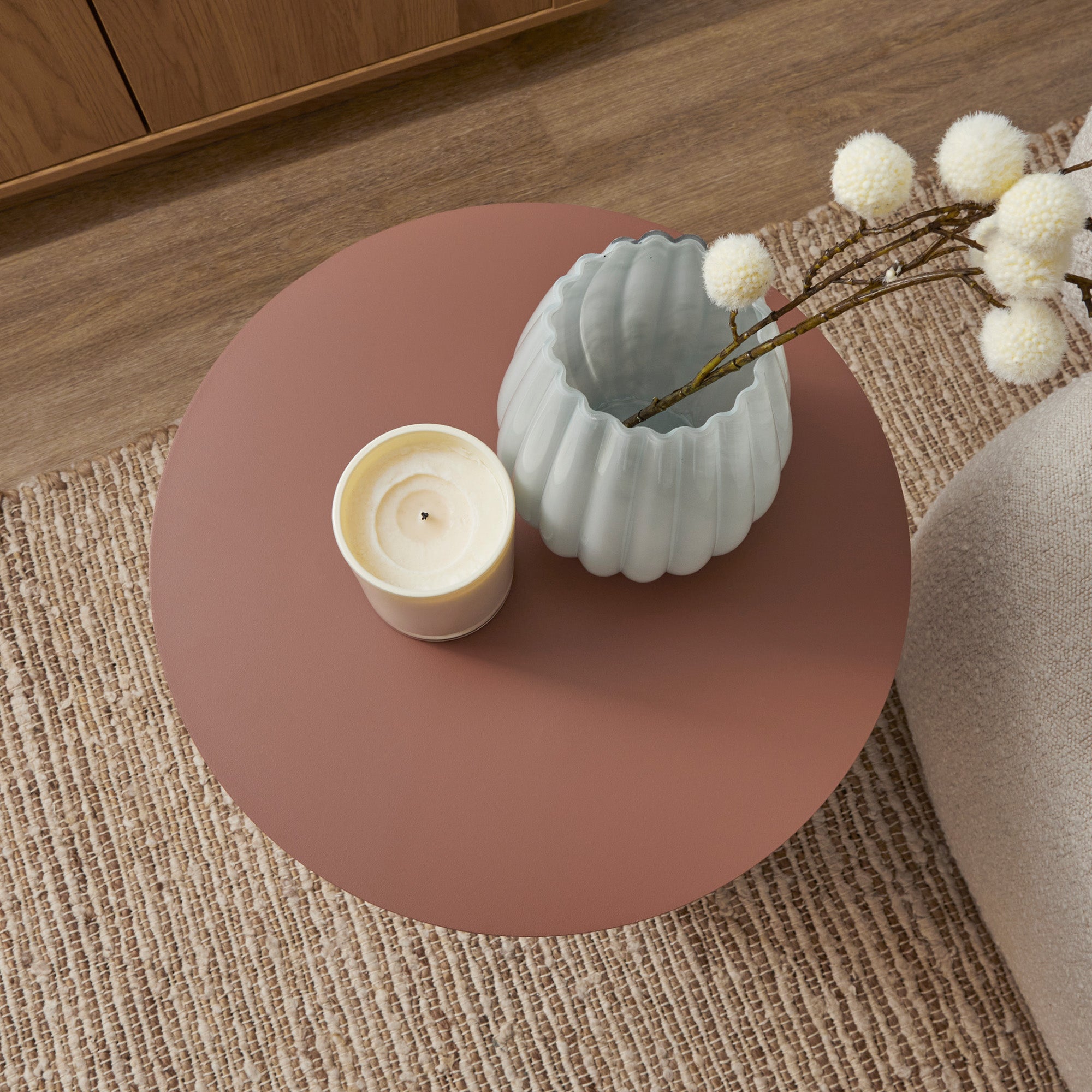 Maison Metal Round Side Table Mocha