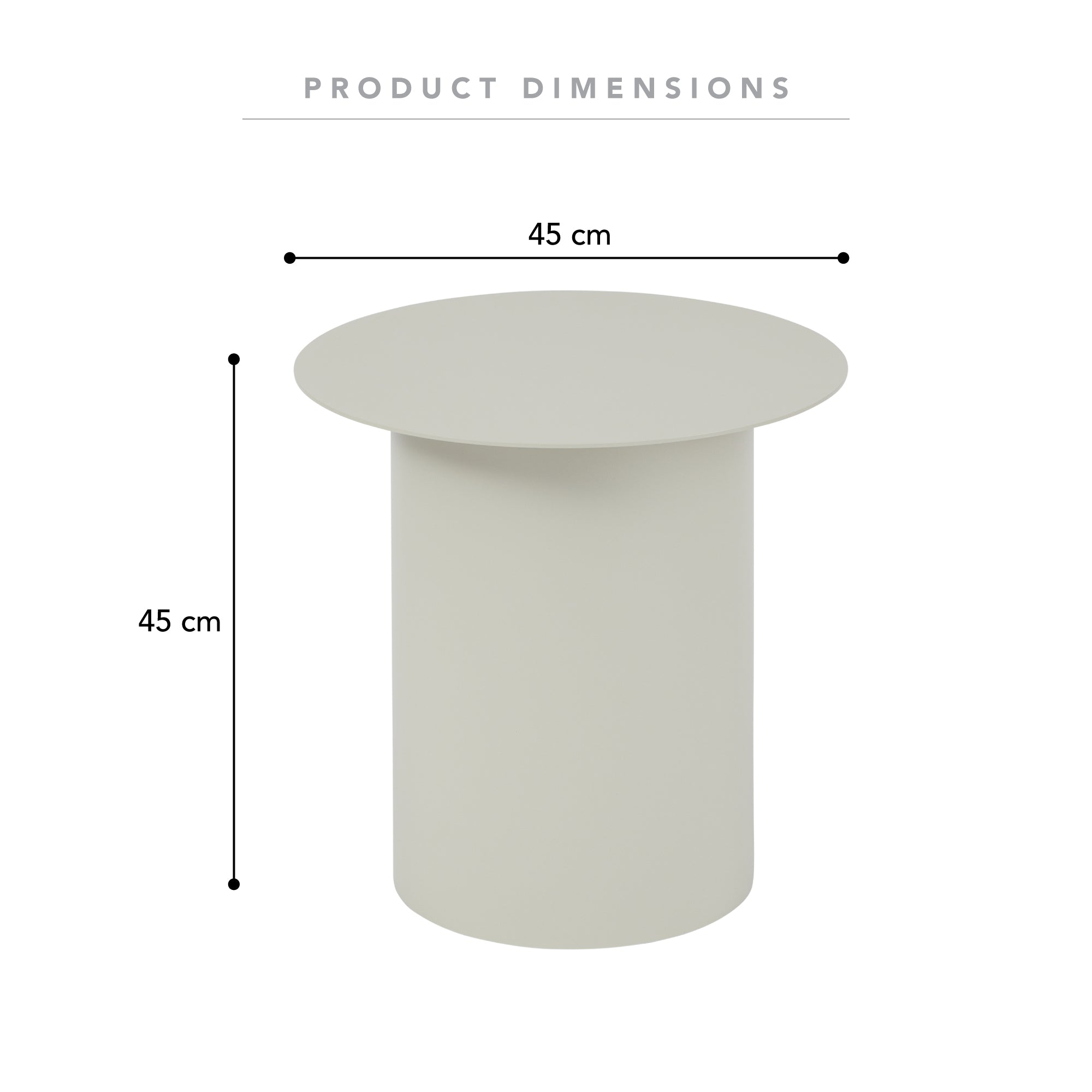 Maison Metal Round Side Table Birch