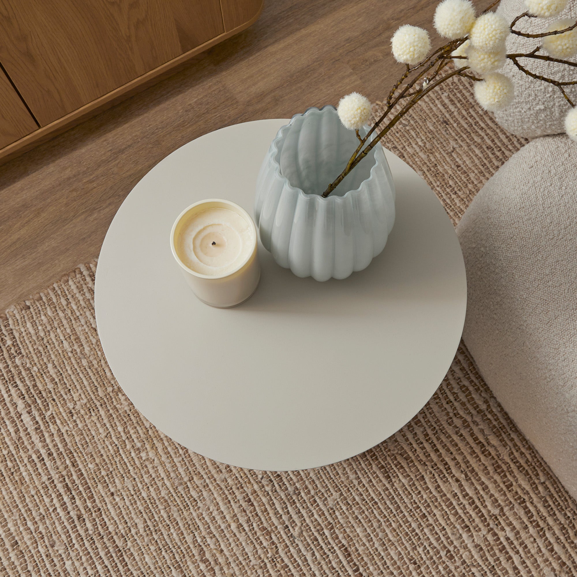 Maison Metal Round Side Table Birch