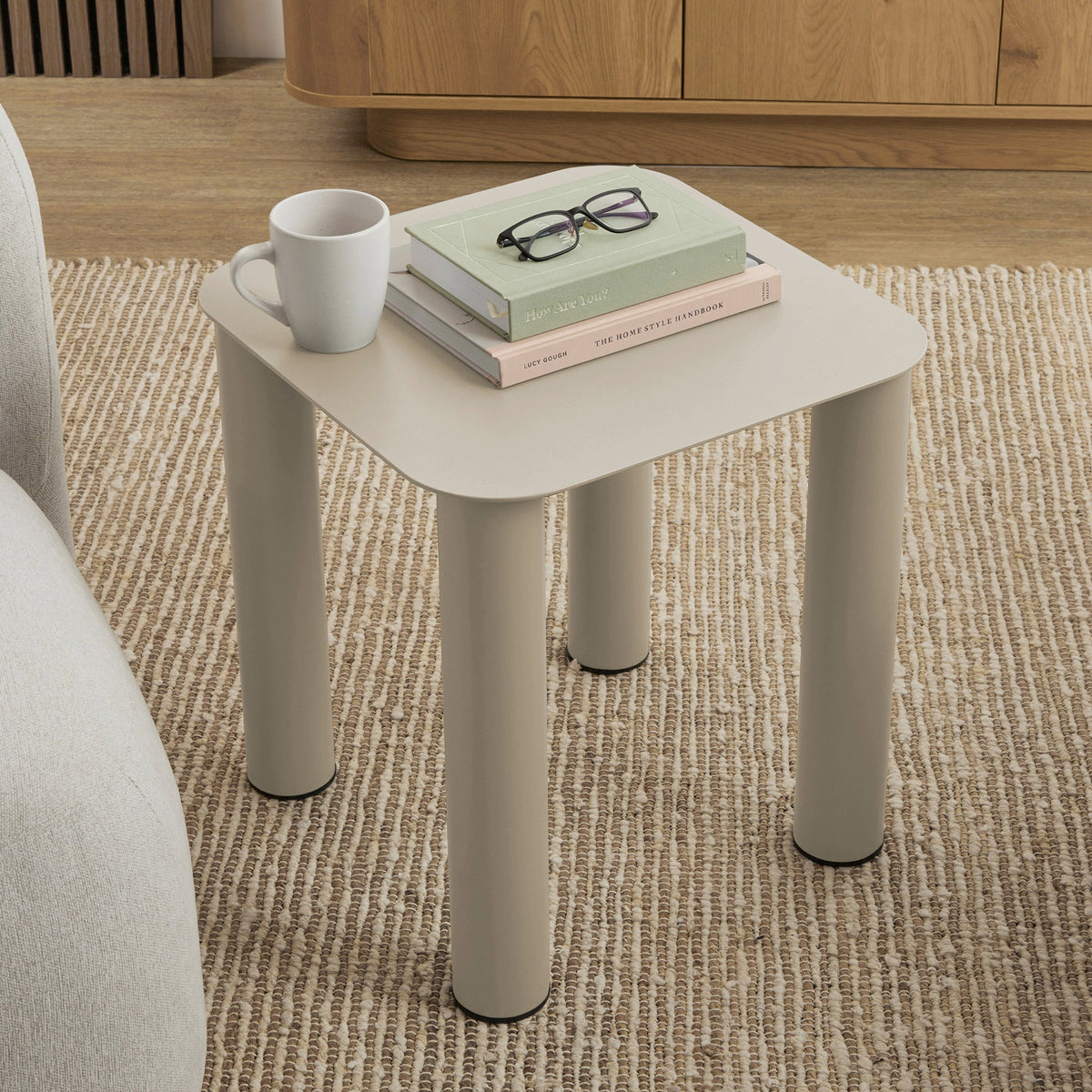 Maison Metal Square Side Table Birch