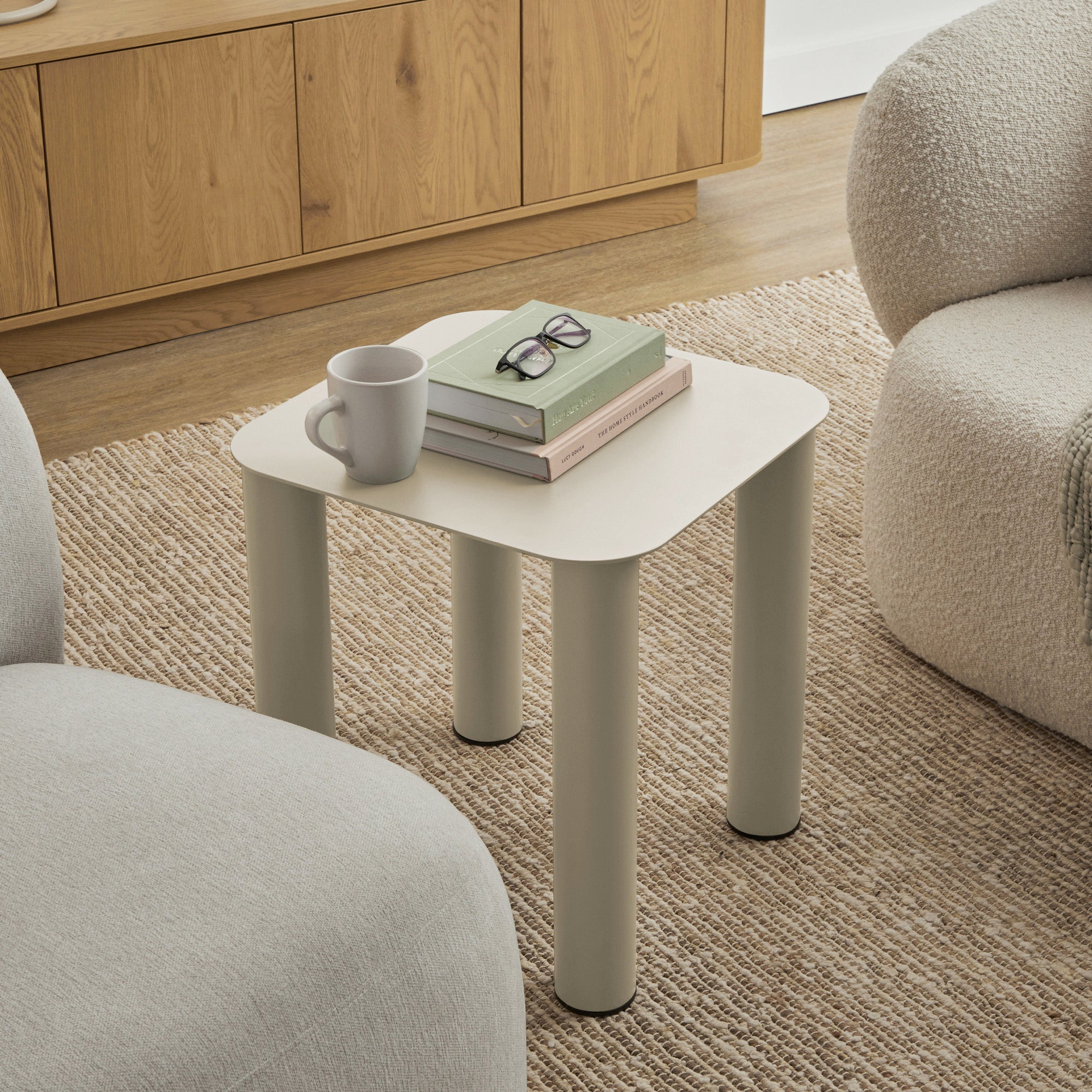 Maison Metal Square Side Table Birch