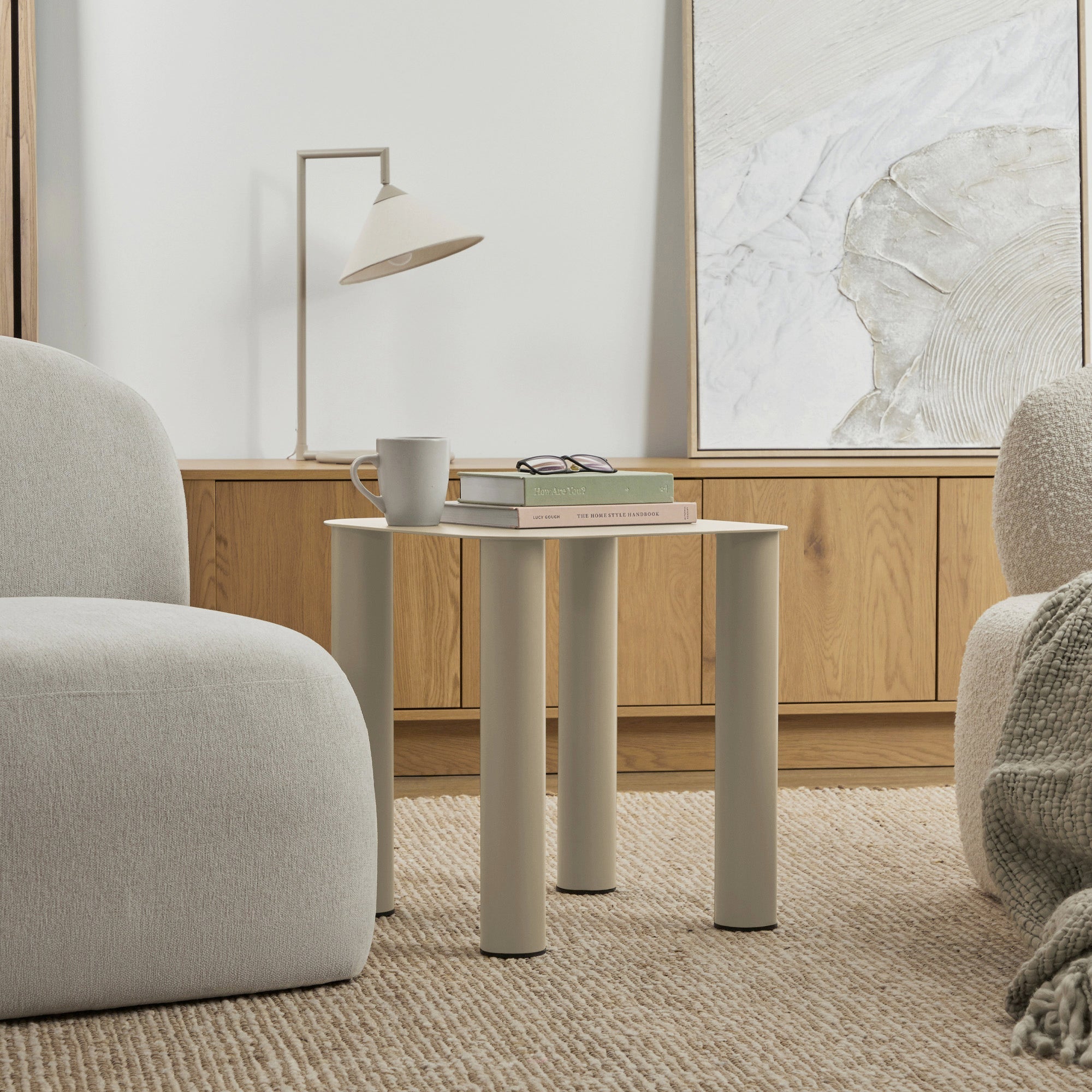 Maison Metal Square Side Table Birch