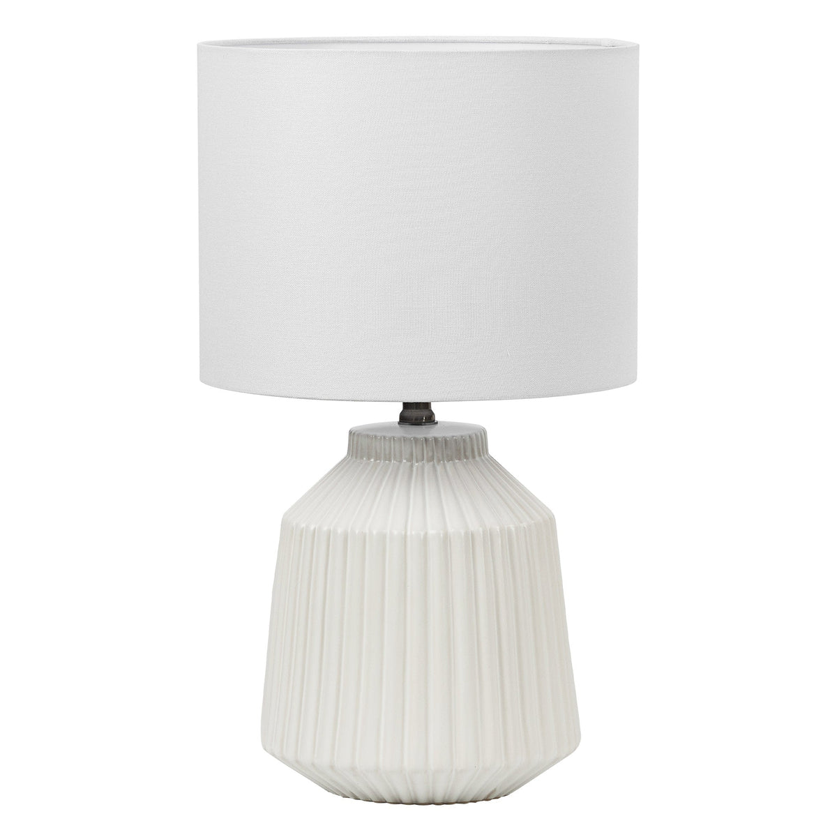 Pleat Modern Ceramic Table Lamp White