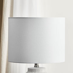 Pleat Modern Ceramic Table Lamp White