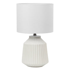 Pleat Modern Ceramic Table Lamp White