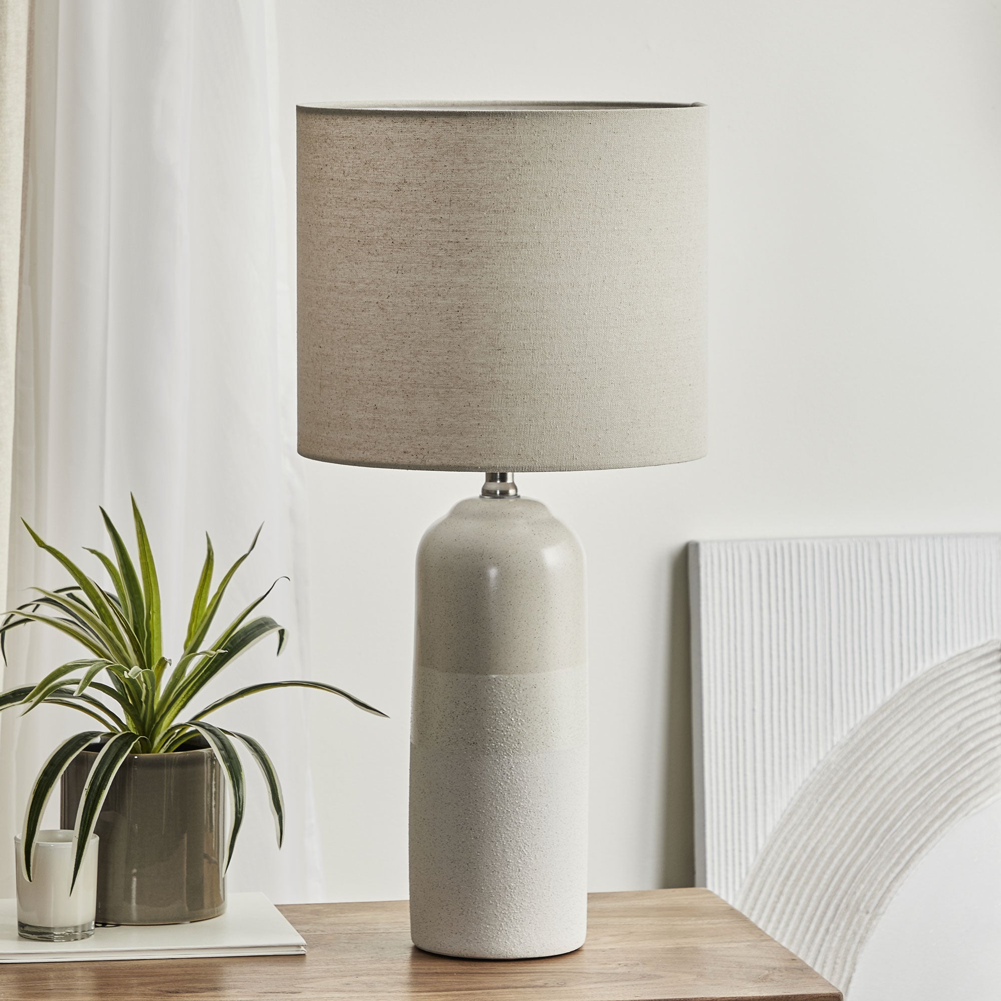Clayton Modern Ceramic Table Lamp Cream