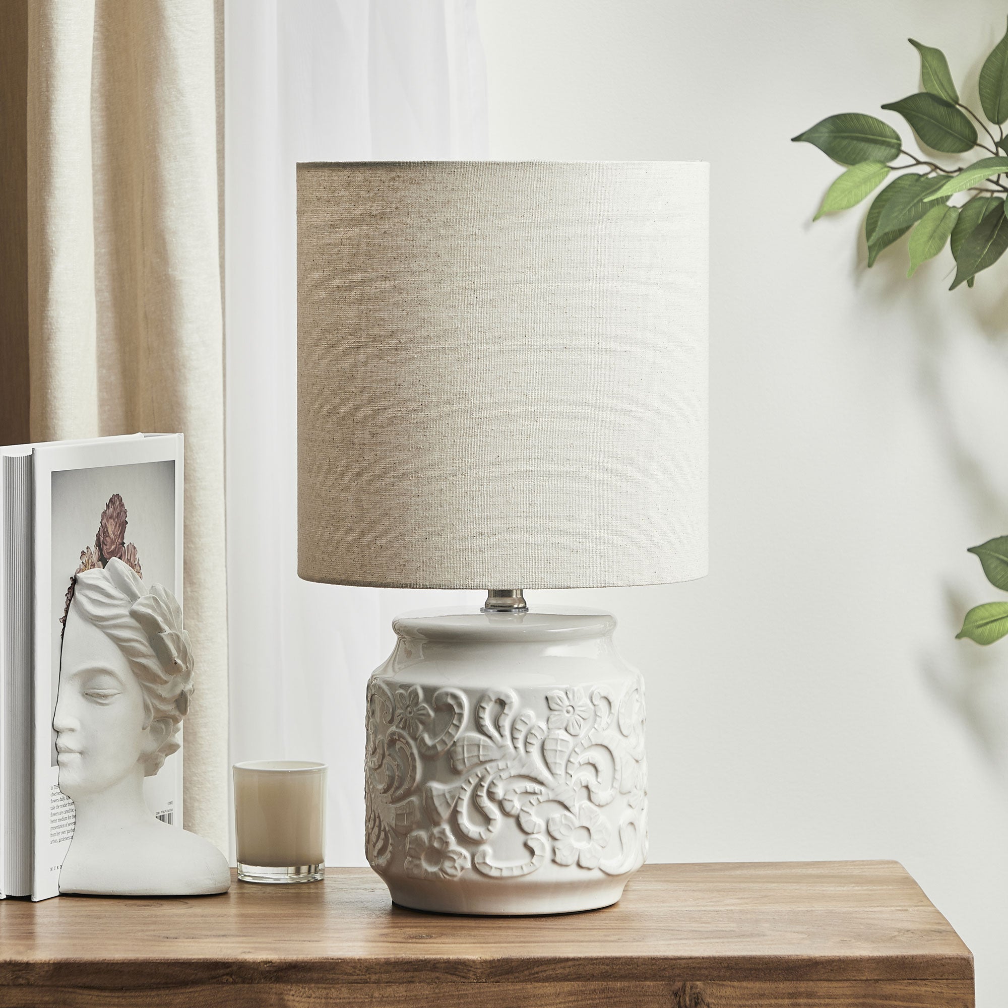 Florence Modern Ceramic Table Lamp White