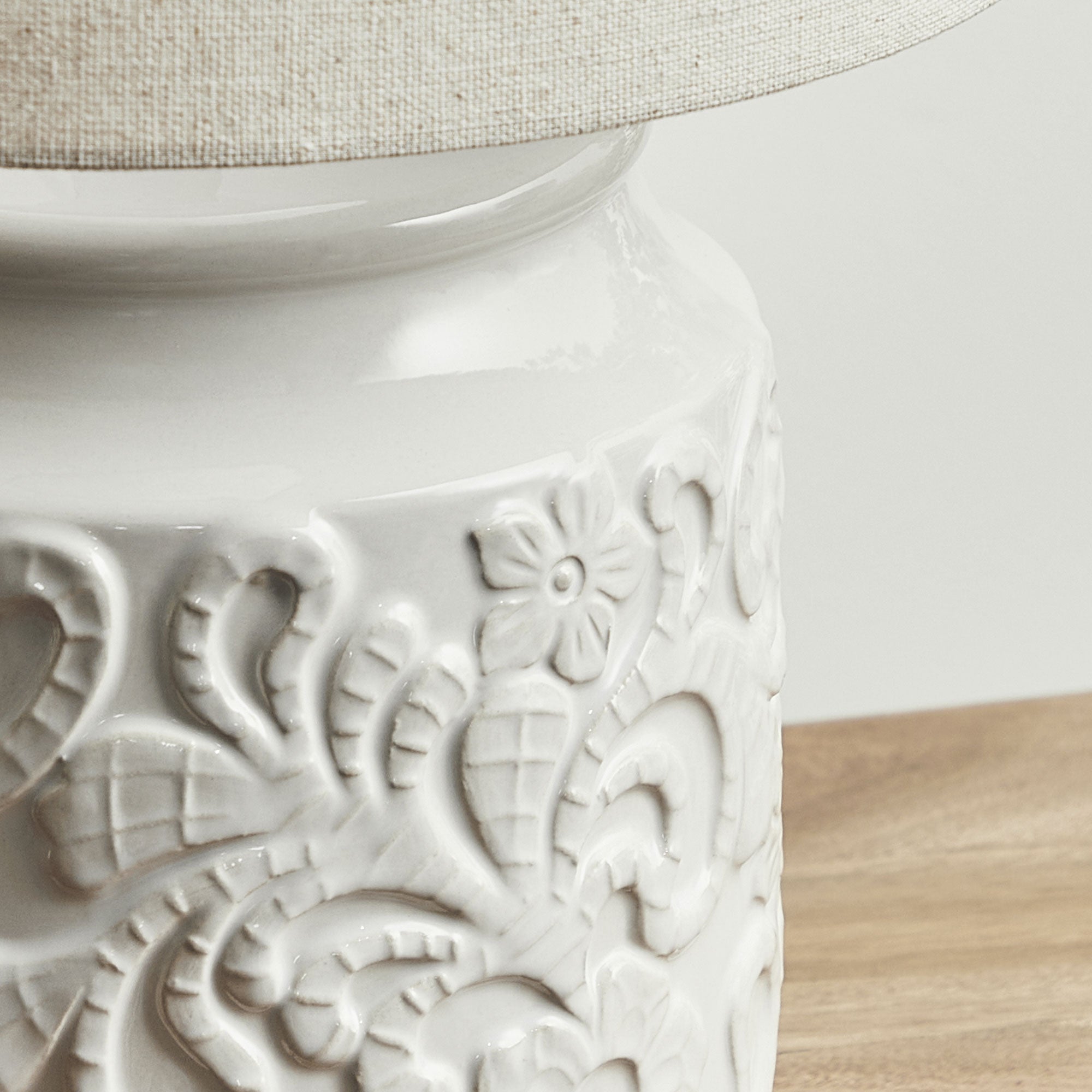 Florence Modern Ceramic Table Lamp White