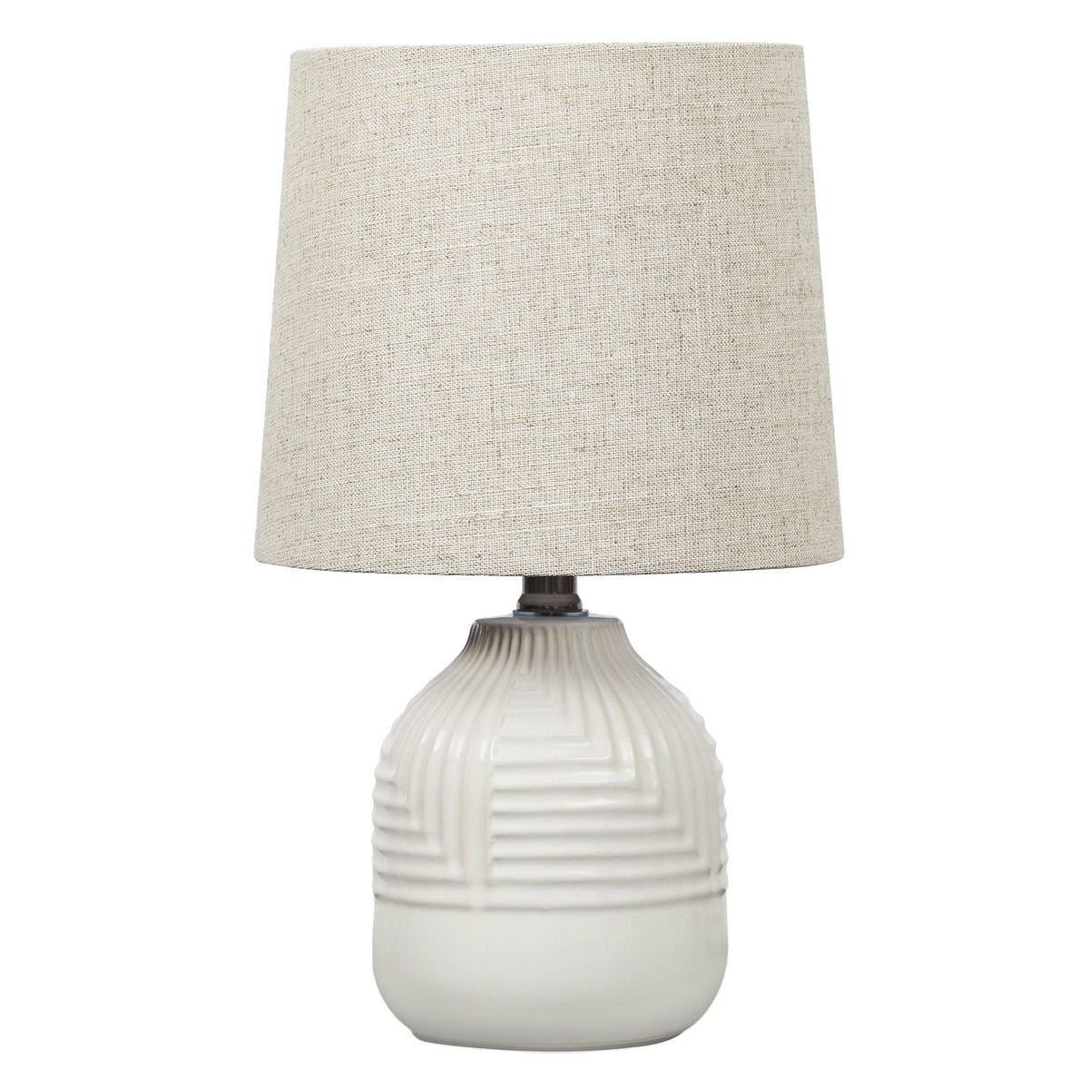 Maze Modern Ceramic Table Lamp White