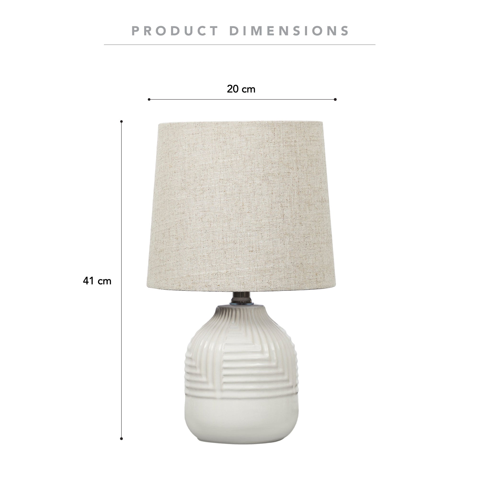 Maze Modern Ceramic Table Lamp White