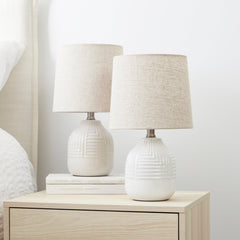 Maze Modern Ceramic Table Lamp (Set of 2)