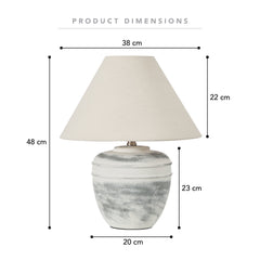 Katara Rustic Terracotta Table Lamp Beige