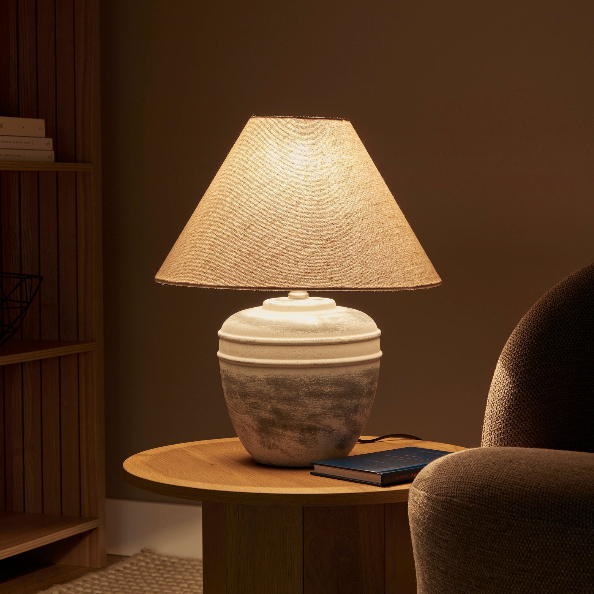 Katara Rustic Terracotta Table Lamp Beige