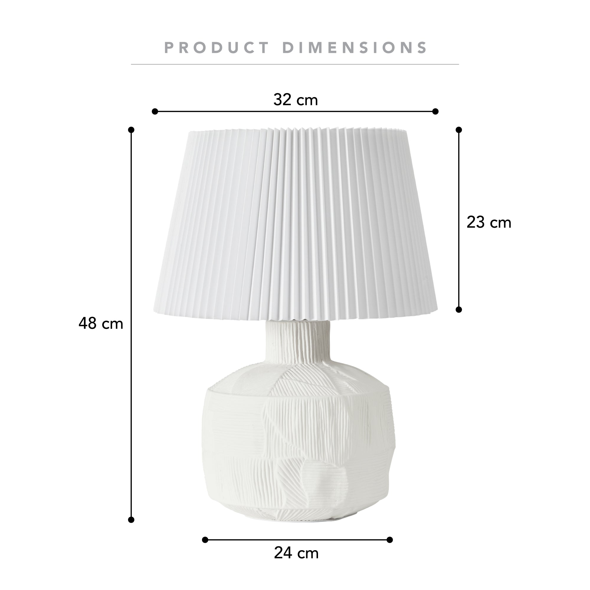 Cleo Table Lamp White