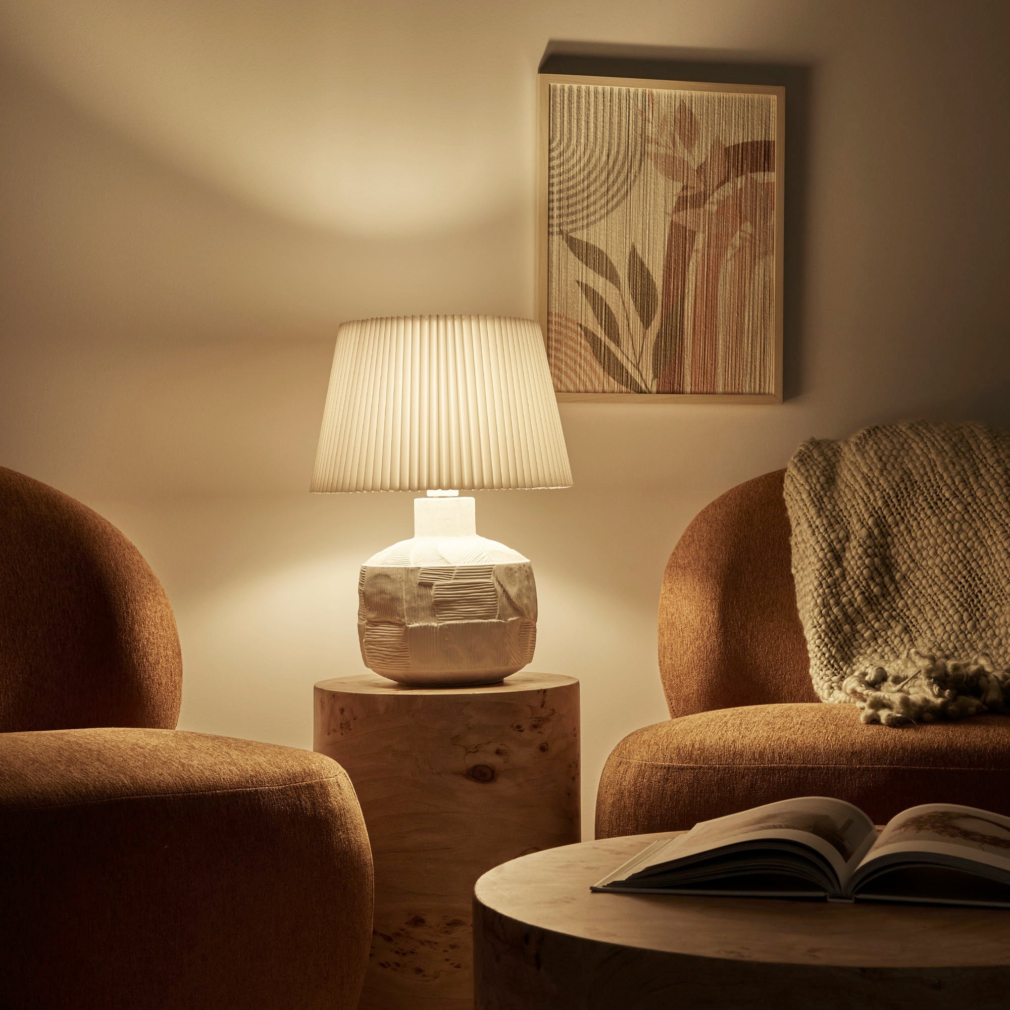 Cleo Table Lamp White (Set of 2)