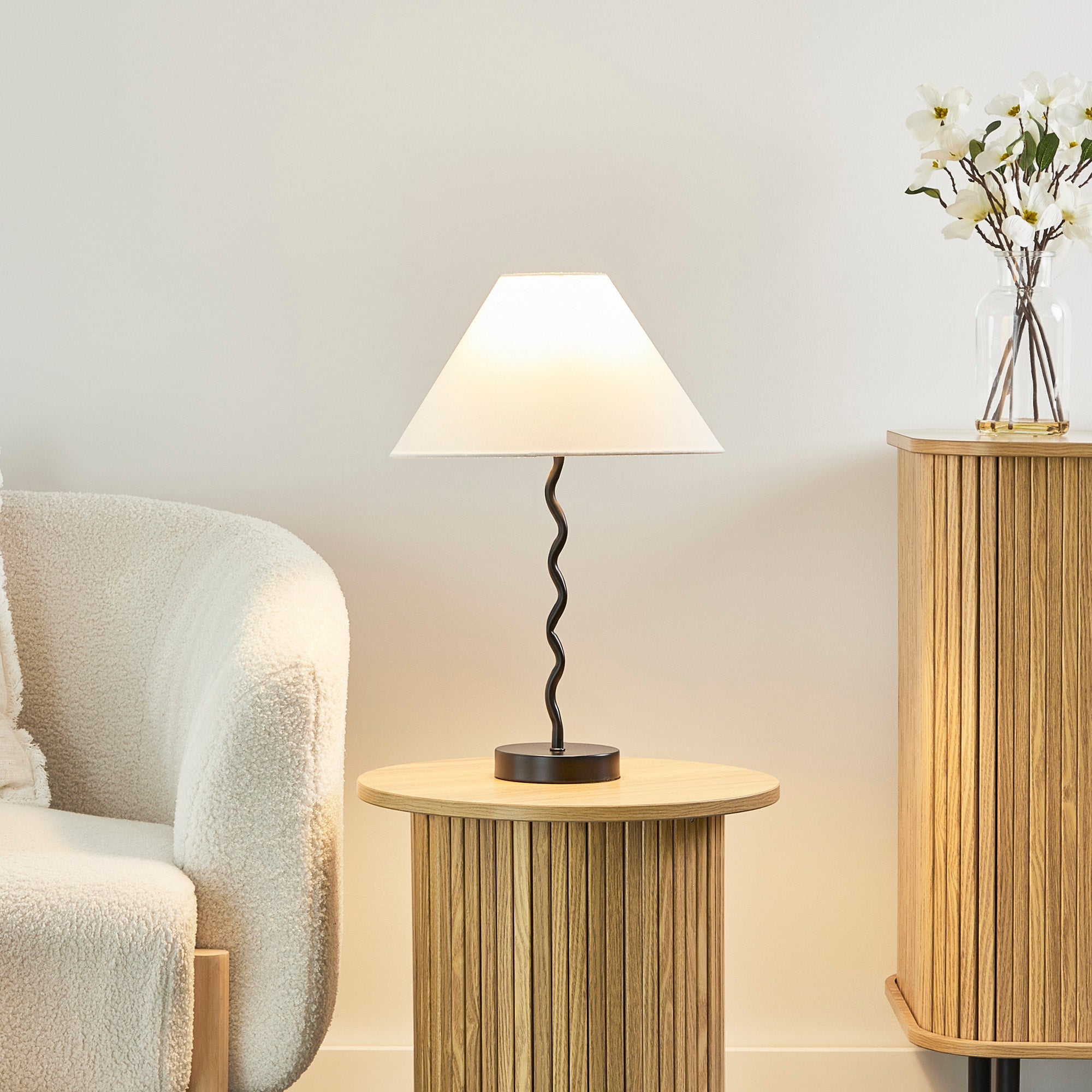Lulu Squiggle Table Lamp Black