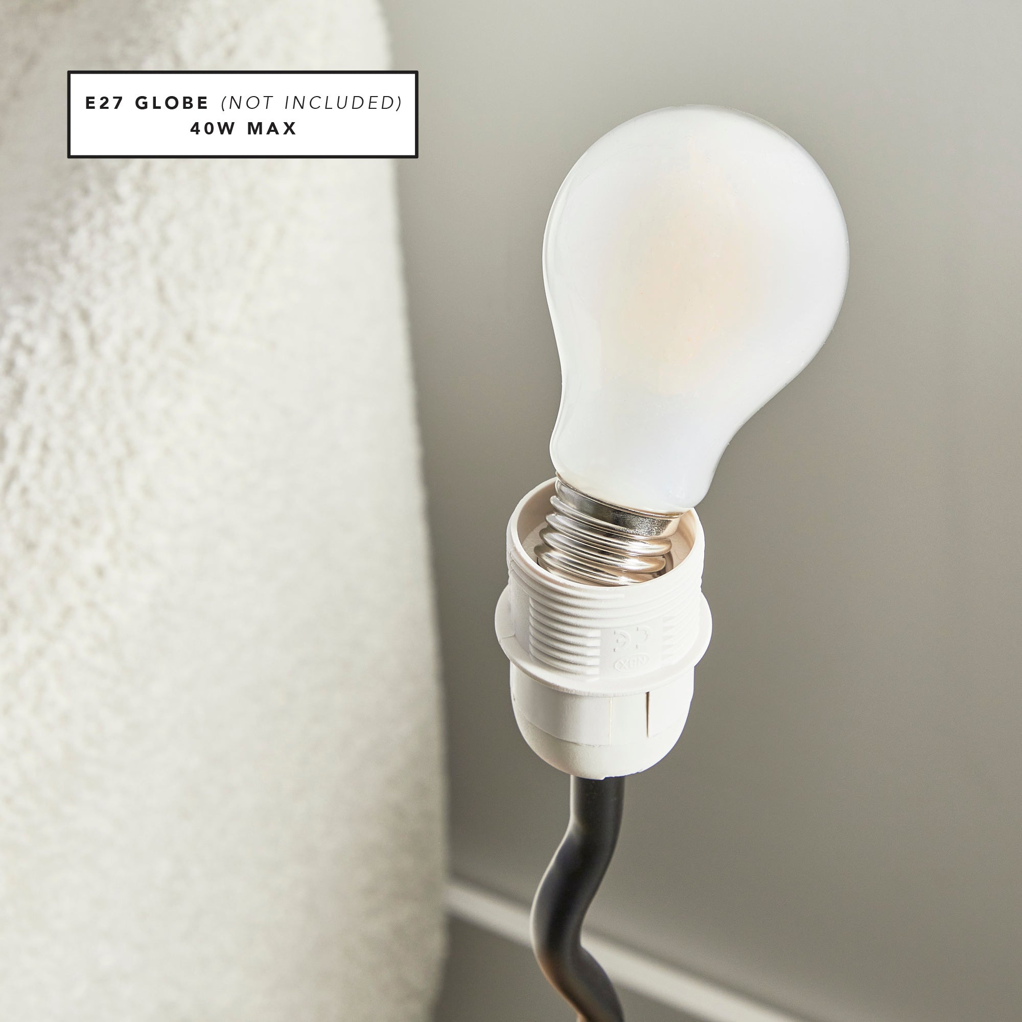 Lulu Squiggle Table Lamp Black