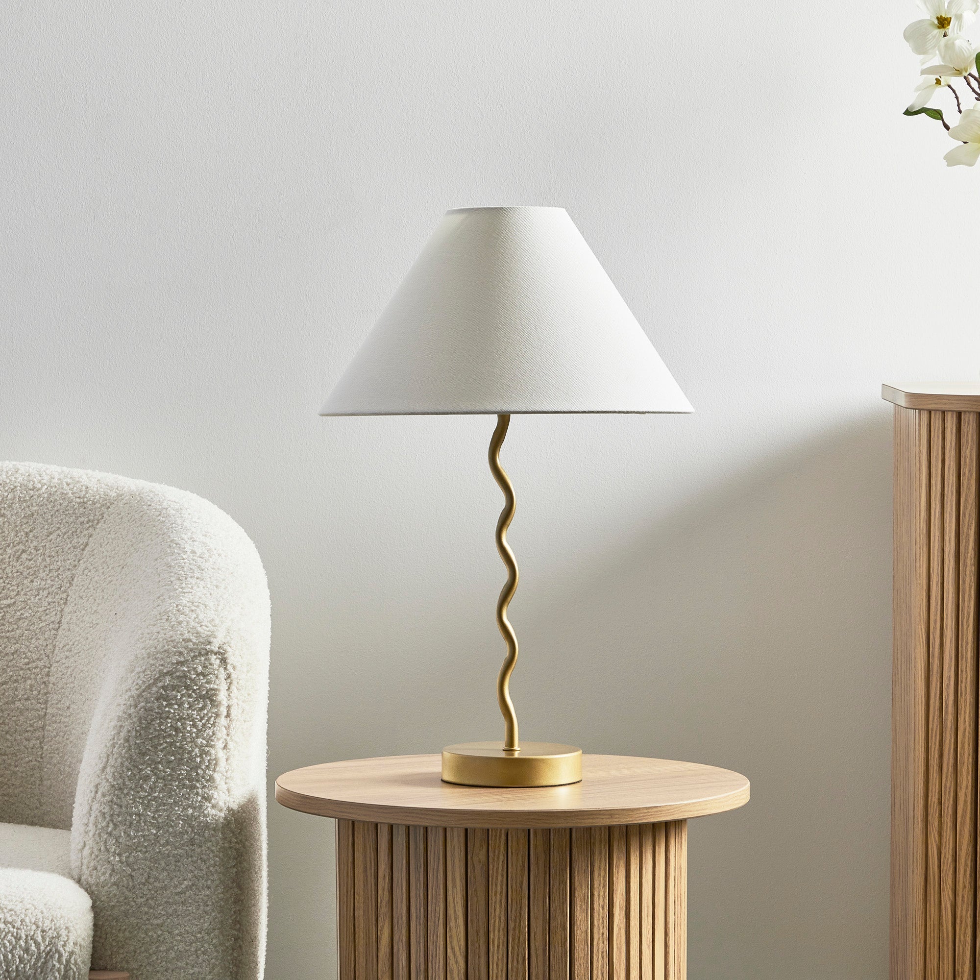 Lulu Squiggle Table Lamp Gold