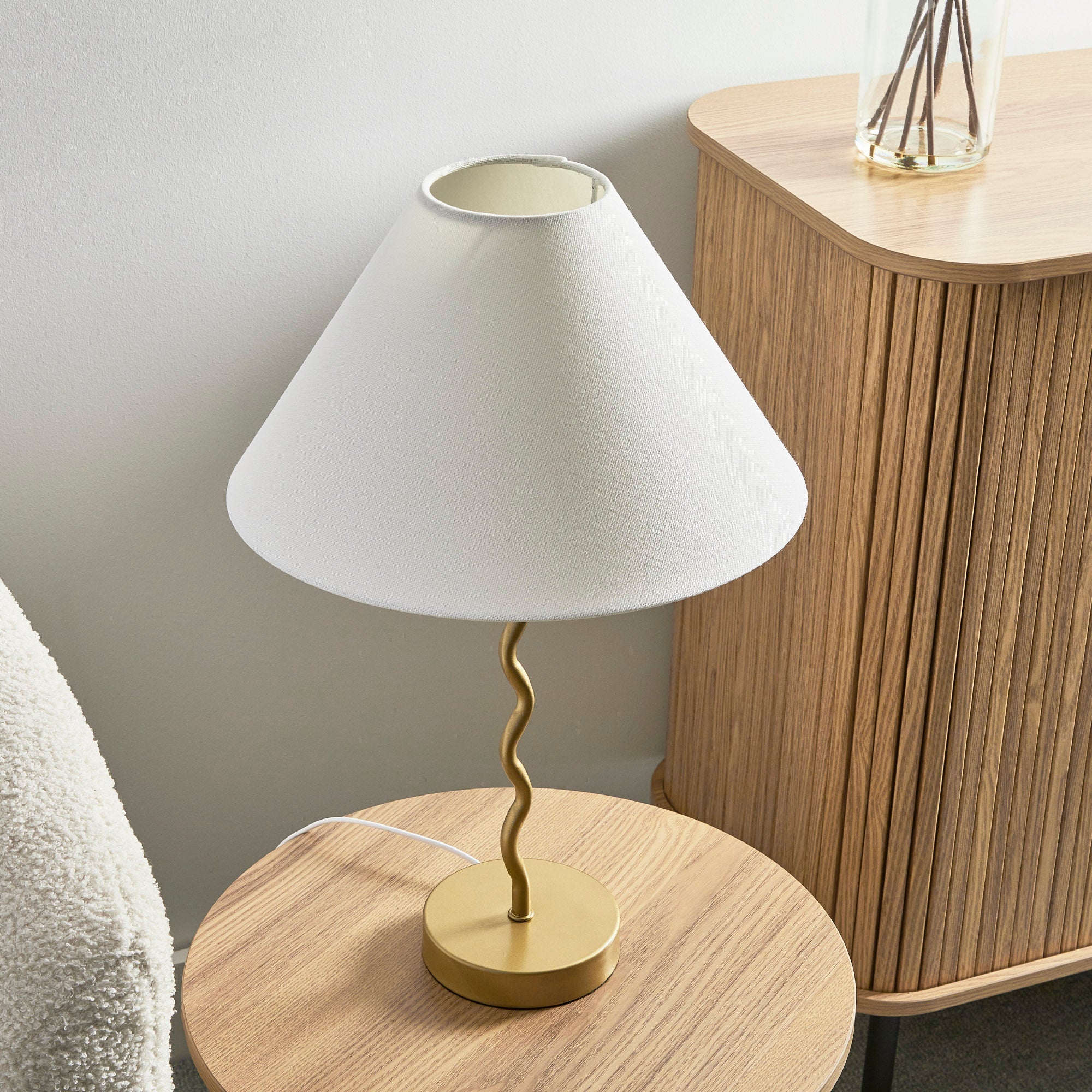 Lulu Squiggle Table Lamp Gold
