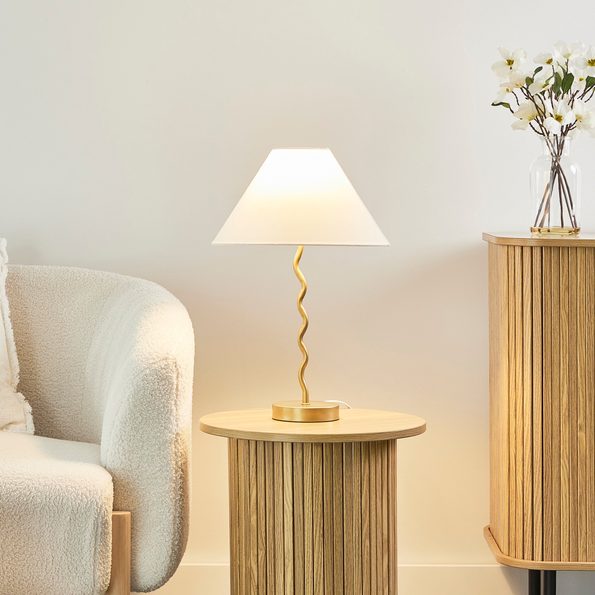 Lulu Squiggle Table Lamp Gold