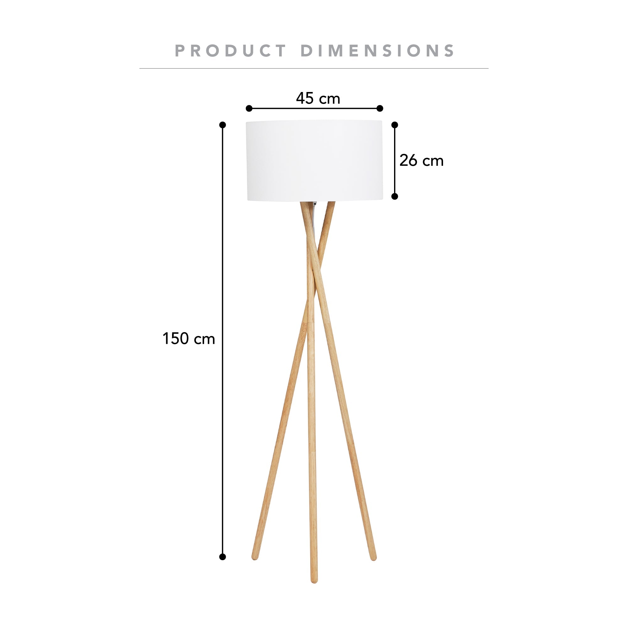 Byron Tripod Floor Lamp Natural