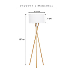 Byron Tripod Floor Lamp Natural