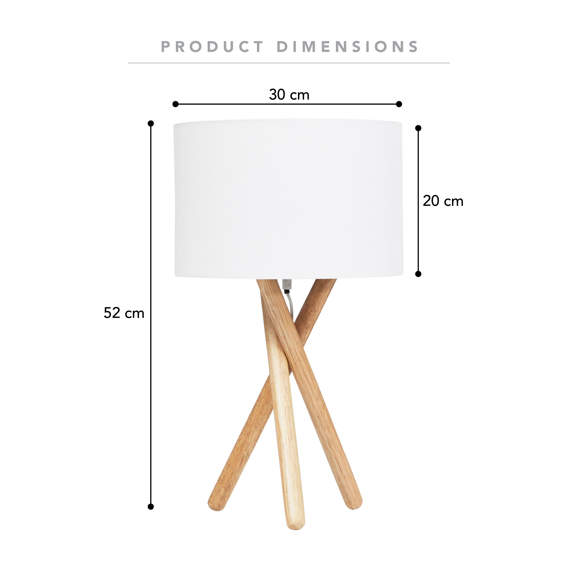 Byron Tripod Table Lamp Natural (Set of 2)