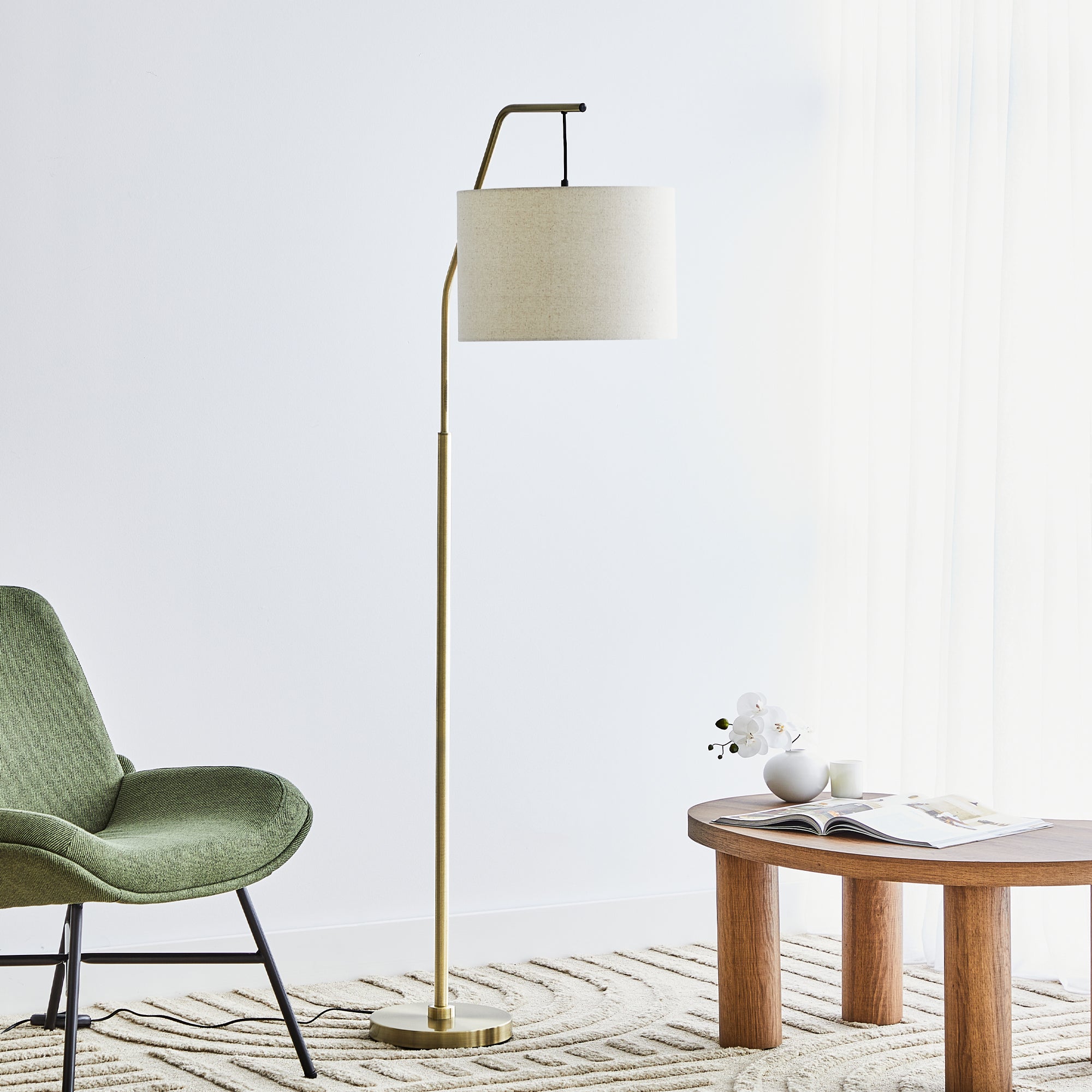 Astrid Hanging Floor Lamp Gold