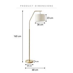 Astrid Hanging Floor Lamp Gold