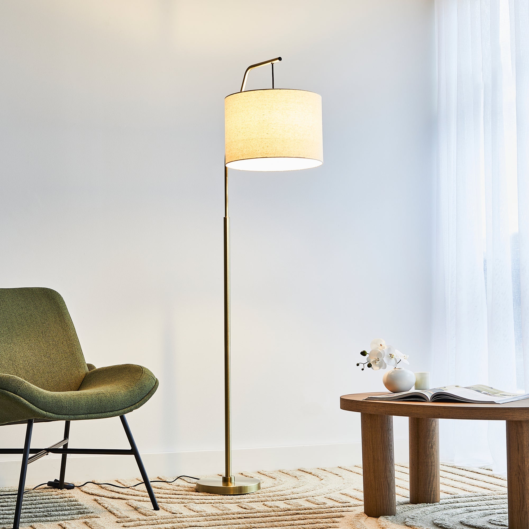 Astrid Hanging Floor Lamp Gold